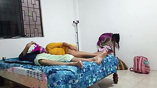 Horny stepbrother's small cock grows huge after acrobatic penis aerobics