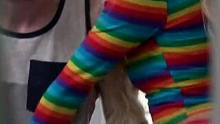 Blonde teen caught voyeur fucking in taboo spying encounter