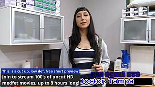 dr tampa's relaxation gyno exam fingers selena sativa closeup