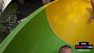 Overflowing Joy in Creampie Cumshot for Cute Thai Amateur Girlfriend After Pool