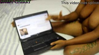 Horny chubby babe fingers shaved pussy to squirting orgasm