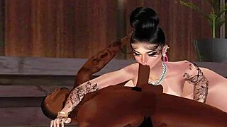 latina babe deepthroats big black cock from merxyrs on imvu