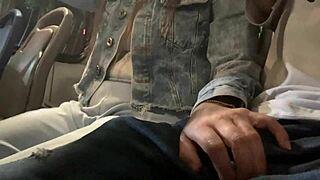 flashing my big cock on bus she grabs for handjob 🚀🍆