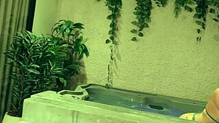 Wanna see this bikini puta get spanked and fucked by the jacuzzi tech?