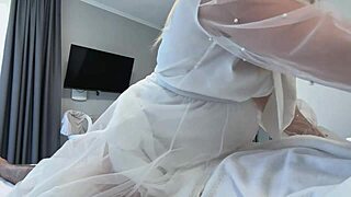 pregnant babe bent over rides big cock lover doggystyle creampie