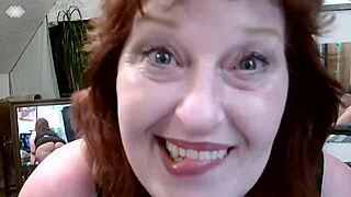 thick curvy redhead dawn teases her big natural tits and dirty talks dirty