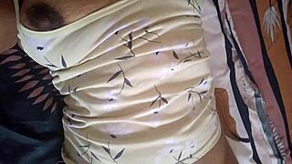 hot latina milf wakes up horny fingers her wet hairy pussy and squirts moaning hard