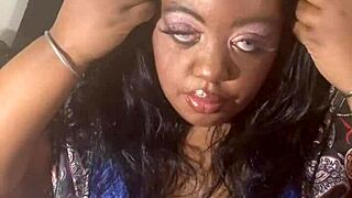 ava knightly loves posing her big tits and clapping ass with buttplug vibes 🎶