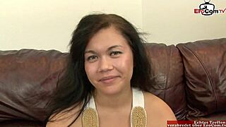 Curvy Asian Slut Natural Tits Creampie Casting