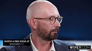 fit hotwife serenity cox takes huge creampie in steamy mmf threesome