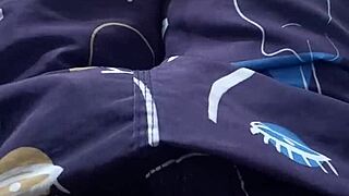 brazilian stud jerks his monster cock solo in bedroom day 4