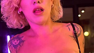 Busty Blonde Pornstar Blowjob Handjob Backstage Behind Scenes Close Up