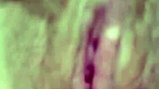 horny aussie wife masturbates wildly at home