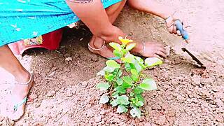 Village woman's passionate outdoor fuck fuels dirty talk ecstasy