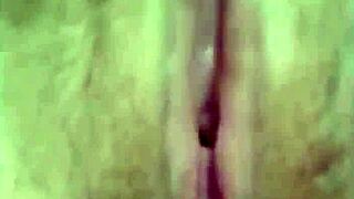 horny aussie wife masturbates wildly at home