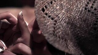 stiletto tease leads to cum-drenched whore facial explosion