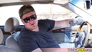 Tattooed Milf Hitchhiker Entices Rough Ride from Horny Driver