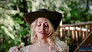 Curvy MILF Mia Malkova strips sensually outdoors