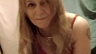 hey check this euro milf slave in red body flashing tits homemade