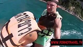 holy shit holiday outdoor public blowjob on perfect asian body cumshot all over her horny sucking face