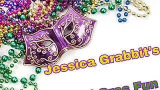 jessica grabbit flashes big tits at mardi gras party
