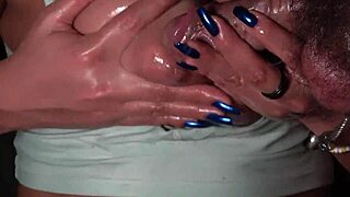 look at these big natural tits covered in thick cum up close baby