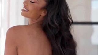 busty skinny ebony teen linda steadman strips naked lingerie tease