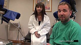 human guinea pigs backstage eliza sheilds spreads shaved pussy in latex gloves