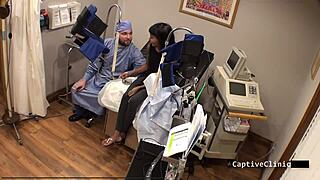 human guinea pigs backstage eliza sheilds spreads shaved pussy in latex gloves