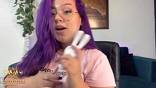 Latina BBW Bunny Vibrator Toy Review with Big Tits Tease