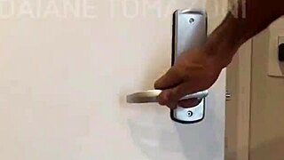 brazilian cutie in fishnets sneaks downstairs for ifood but roommate calls her for dirty dorm fuck instead