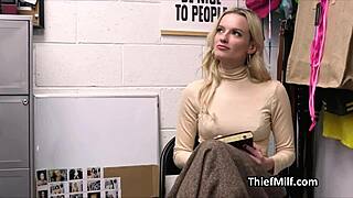 voyeur cougar housewife caught fingering with stolen dildos at office