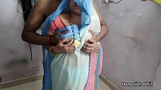 Curvy Desi Wife in Saree Takes Hardcore Pounding from Husband