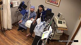 human guinea pigs backstage eliza sheilds spreads shaved pussy in latex gloves