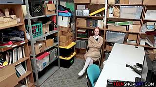 Australian Redhead Teen Caught Stealing Gets Monster Cock Punishment in Shop