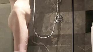 Newyokumaimai's Oiled Shower Tease Shows Cute Feet Small Tits Boldly