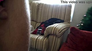 mature milf in dirty panties lets young stud explode cumshot on her hairy pussy in kinky humiliation play