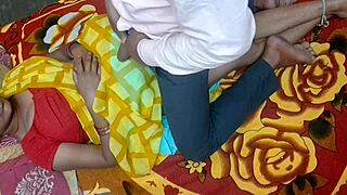 Hot swinger wife in yellow saree gets pounded after hubby sleeps 😈🔥
