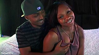Amateur couple casting with dirty talk, natural tits and hard dick slaps