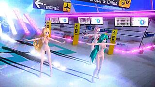 God! Hatsune Miku Rin Luka Nude Tits Ass Goddess Mod!