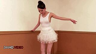 seductive asian ballerina ends intense jav show with passionate creampie