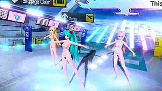 God! Hatsune Miku Rin Luka Nude Tits Ass Goddess Mod!