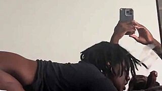 imagine two monster cocks stretching her throat in mirror deepthroat