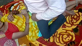 Hot swinger wife in yellow saree gets pounded after hubby sleeps 😈🔥