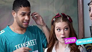 Fuck Yeah! Swap Uniform Cheerleader for Friend's Hot Group 4some Teen!