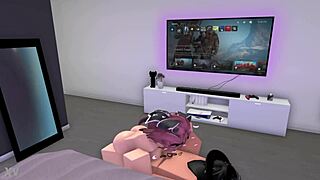 she drops quick for a roblox blowjob ending in cum in mouth