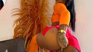 fat transsexual big ass teases huge cock crossdressing wildly!