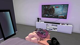 she drops quick for a roblox blowjob ending in cum in mouth