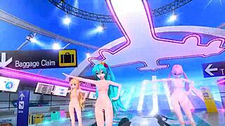 God! Hatsune Miku Rin Luka Nude Tits Ass Goddess Mod!
