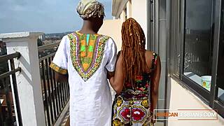 african women explore intimate touches in elegant homemade play